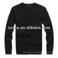 12STC0588 v cou hommes lourd tricot cardigan